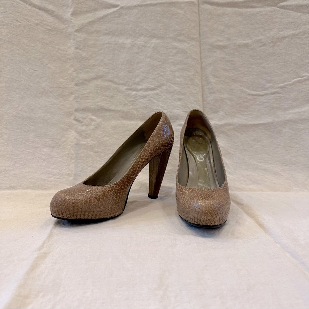 Loeffler Randall Snakeskin Heels - GUC - size 10